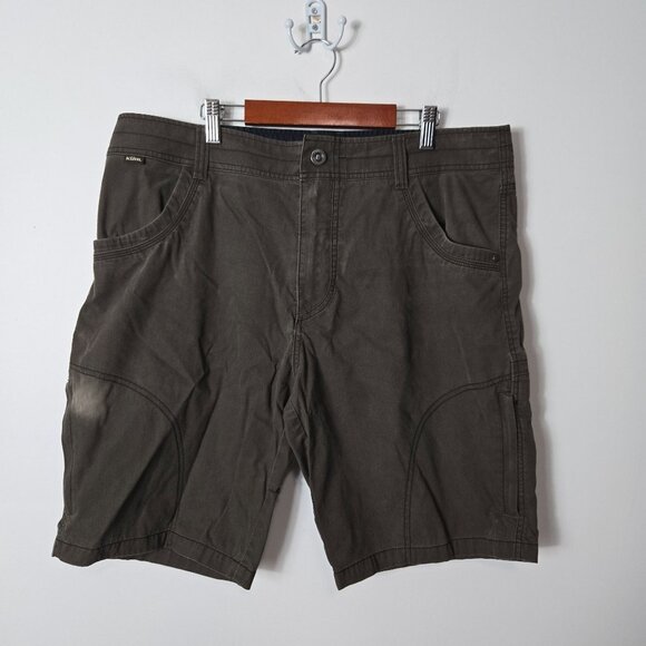 Kuhl Ramblr Men's Size 36 Outdoor Hiking Cargo Performance Shorts Grey UPF - Picture 1 of 13
